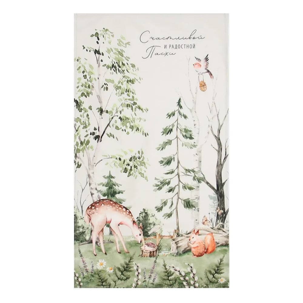 Изображение товара Полотенце Этель Лесная сказка 40x73 см 100% хлопок саржа мягкое и впитывающее