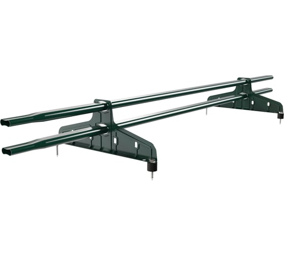 Изображение товара Снегозадержатель трубчатый Русский Рубеж 2.0, 20x40 мм, 1м, 2 опоры, зеленый мох RAL 6005 02.010.10.03.01.100.6005