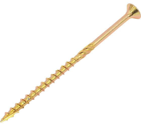 Изображение товара Конструкционный саморез желтый цинк 5x90 пот/г TORX 100 шт Gigant 123819