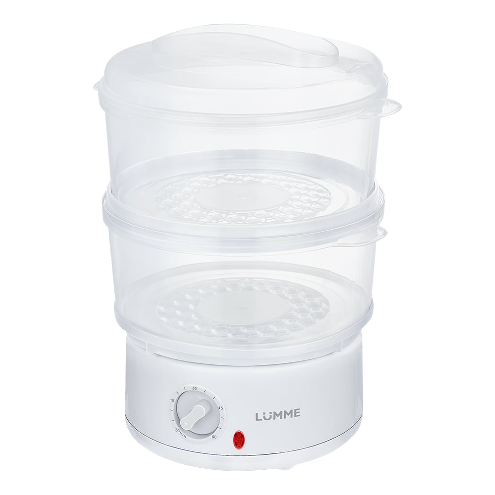 Изображение товара Пароварка электрическая LUMME LU-1405 белый жемчуг 5 л 2 яруса
