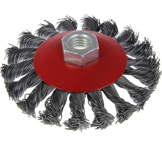 Изображение товара Щетка тарелка металлическая крученая проволока (100 мм; М14) для УШМ LOM 2768014