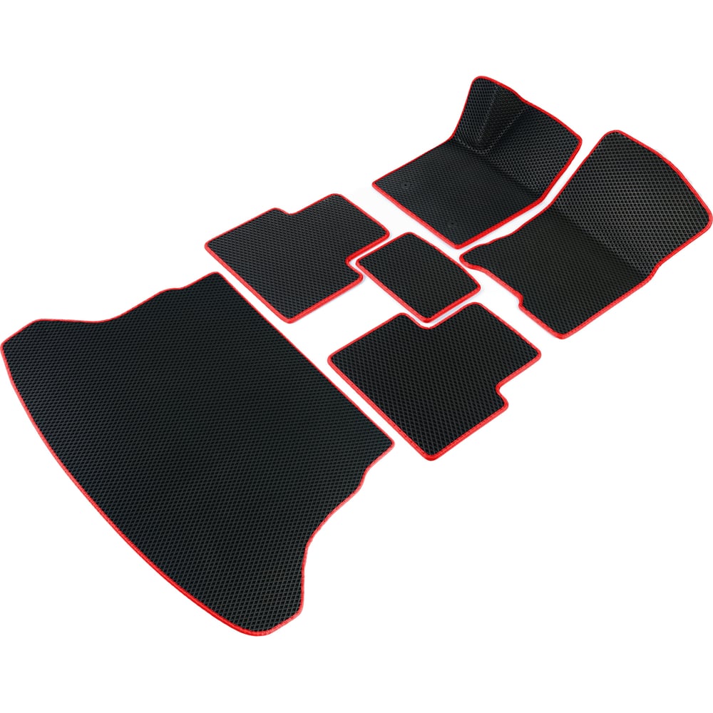 Коврики в салон и багажник для Mitsubishi ASX 2010 - 2024 (Митсубиси АСХ) Vicecar SBDL31001R-красный