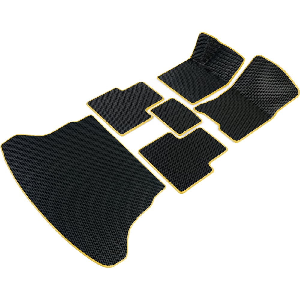 Изображение товара Коврики Vicecar ЭВА для Peugeot 308 I 2008-2014 (черный/желтый)