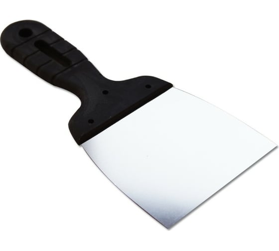 Изображение товара Шпатель EUROTEX 100 мм нержавеющая сталь пластмассовая ручка 020605-100