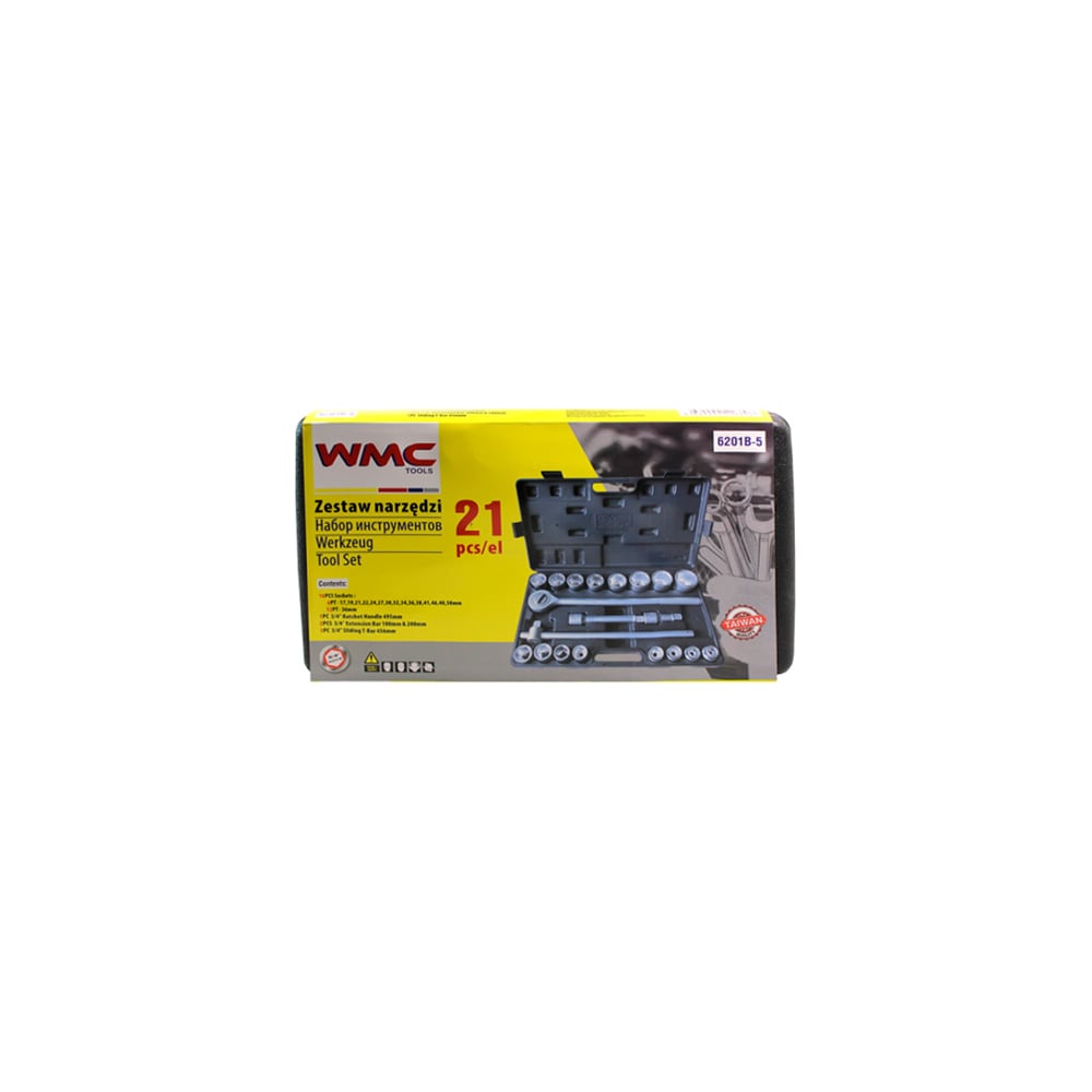 фото Набор инструмента wmc tools 3/4" 21 пр. wmc-6201b-5