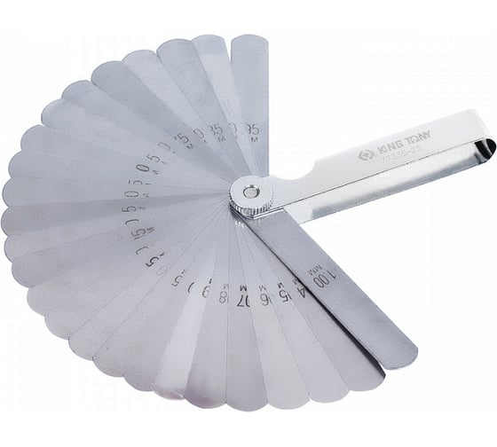 Изображение товара Набор щупов для проверки зазоров KING TONY 0,038-0,635 мм, 26 предметов 77328-26