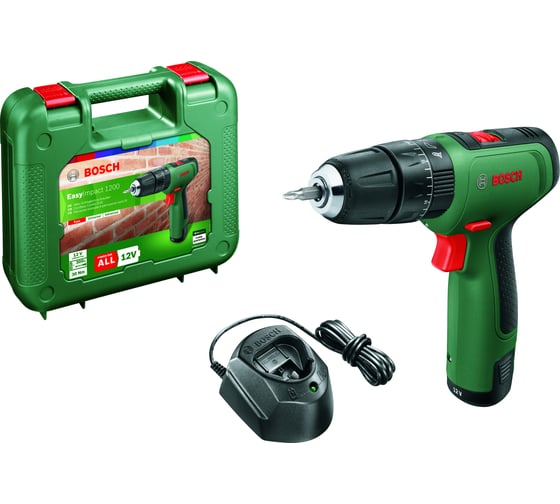 Изображение товара Аккумуляторная ударная дрель-шуруповерт Bosch EasyImpact 1200 06039D3104