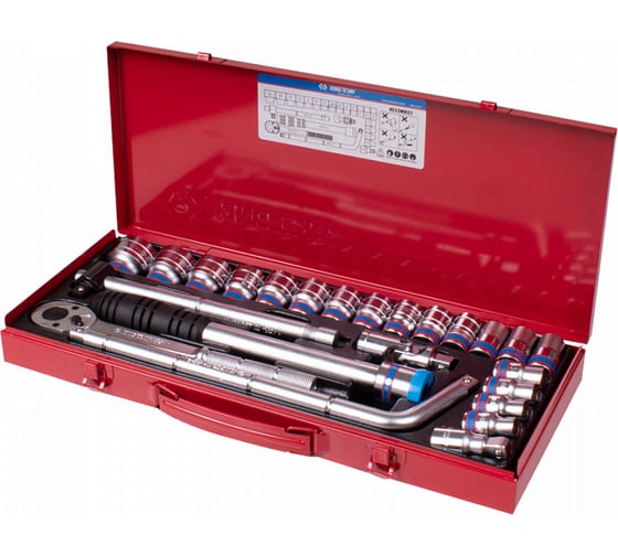 Изображение товара Набор головок с принадлежностями KING TONY 1/2", шестигранные, 10-32 мм, 24 предмета 4533MR03