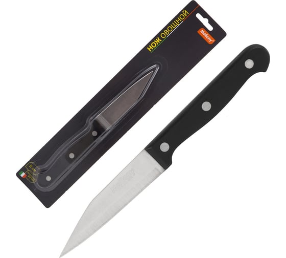 Изображение товара Нож с бакелитовой рукояткой Mallony MAL-07B для овощей, 8 см 985307