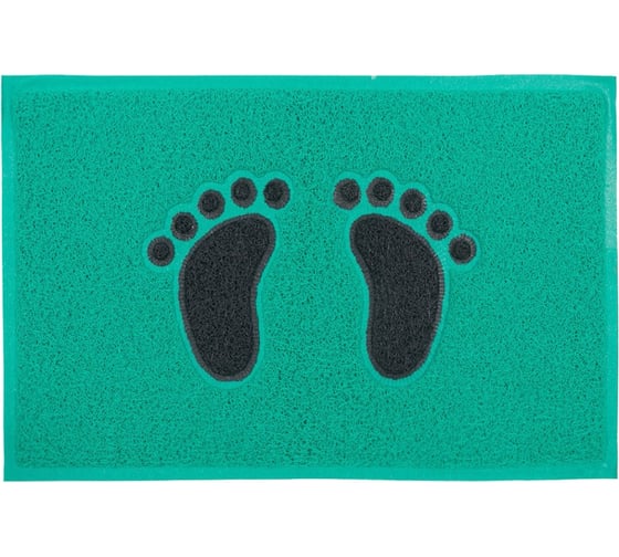 Изображение товара Коврик SUNSTEP Spongy 45х75 см лапки, черно-зеленый 38-461