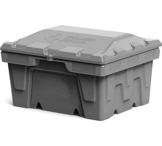 Изображение товара Ящик 250 л с крышкой POLIMER GROUP цвет серый FB12506