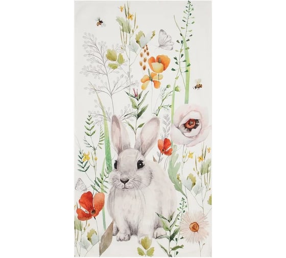 Изображение товара Полотенце Этель Луговые цветы 40x73 см, 100% хлопок, саржа 190 г/кв.м 10226795