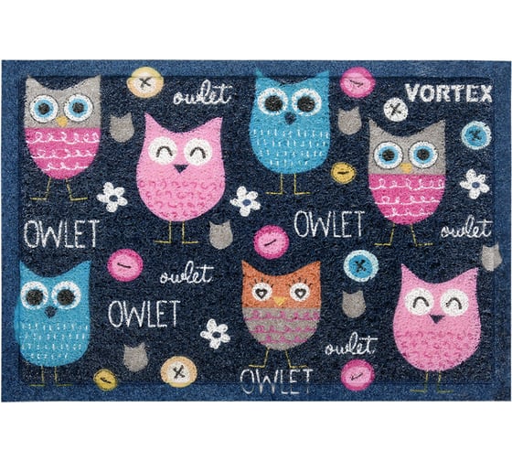 Изображение товара Придверный коврик VORTEX пористый 40x60 "Совята" 20 24113