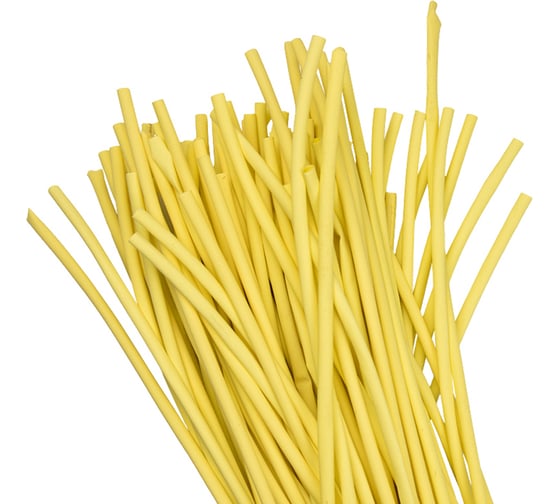 Изображение товара Термоусаживаемая трубка EKF ТУТ нг 6/3, желтая, в отрезках по 1м 50 шт PROxima tut-6-y-1m