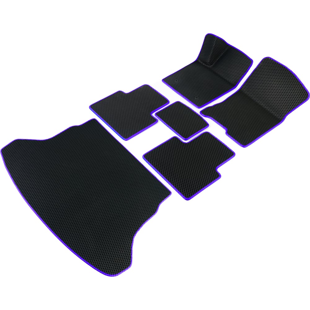 Коврики в салон и багажник для Ford Focus II 2005 - 2011 (хэтчбек) (Форд Фокус 2) Vicecar SBDL13007X-фиолетовый
