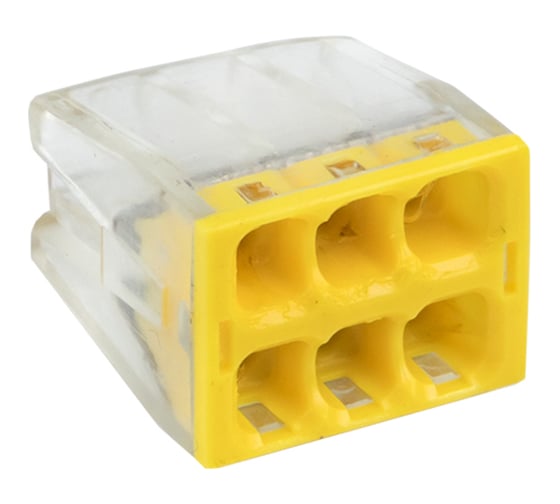 Изображение товара Строительно-монтажная клемма EKF СМК 2273-246, 6 отверстий, 0,5-2.5мм2 50 шт PROxima plc-smk-2273-246