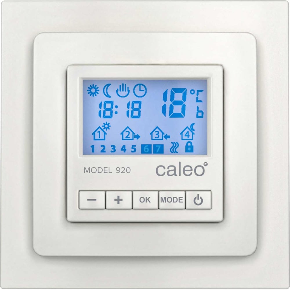 Встраиваемый цифровой терморегулятор Caleo терморегулятор caleo c936 wifi