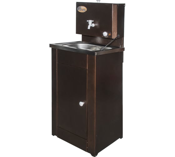 Изображение товара Дачный умывальник Вихрь КОМФОРТ с подогревом, нержавеющая мойка, цвет медь 74/4/7