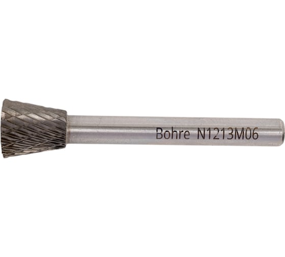 Изображение товара Борфреза твердосплавная Bohre коническая в форме обратного конуса, тип N 12-13-М-06-L58 КБ001480