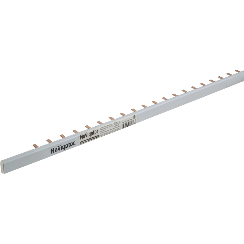 Изображение товара Соединительная шина Navigator NBB-L-PIN-63-1 54 модуля для электросети