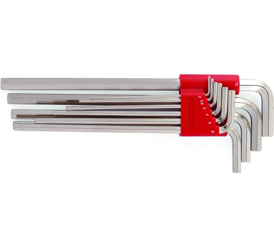 Изображение товара Набор шестигранных Г-образных ключей IZELTAS 10 предметов, 4903003110