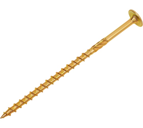 Изображение товара Конструкционный саморез Gigant желтый цинк 6x120 TORX острый 100 шт 123829