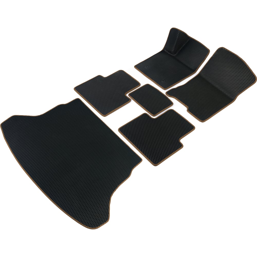 Изображение товара Коврики Vicecar ЭВА с 3D-лапкой для Nissan Tiida 2004-2015 черный/коричневый