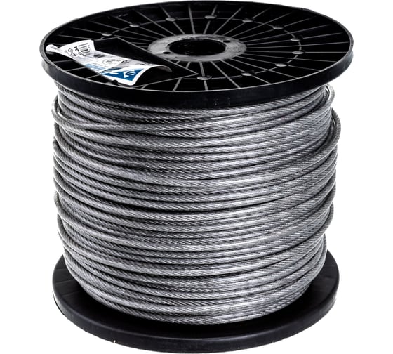 Изображение товара Стальной трос ЗУБР Профессионал DIN 3055, d=1.5 мм, L=200 м 4-304110-15