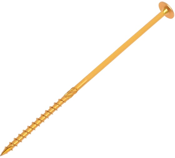 Изображение товара Конструкционный саморез Gigant желтый цинк 8x220 тарельчатый TORX острый 50 шт 123825