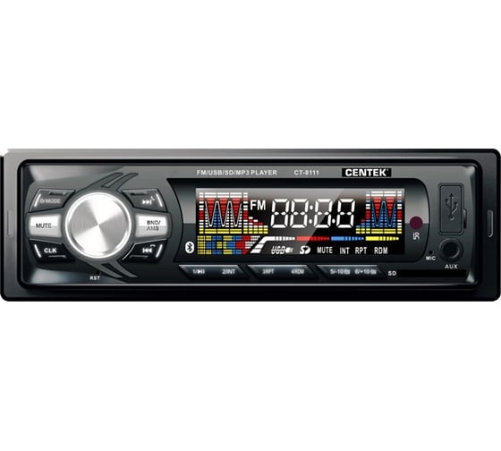 Изображение товара Автомагнитола Centek 4х50 Вт, Bluetooth, SD, MMC, USB, MP3, цветной LED CT-8111