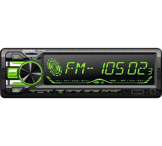 Изображение товара Автомагнитола Centek 4х50 Вт, большой дисплей, 4-х канальный RCA, USB, AUX, SD, MMC, MР3 CT-8120