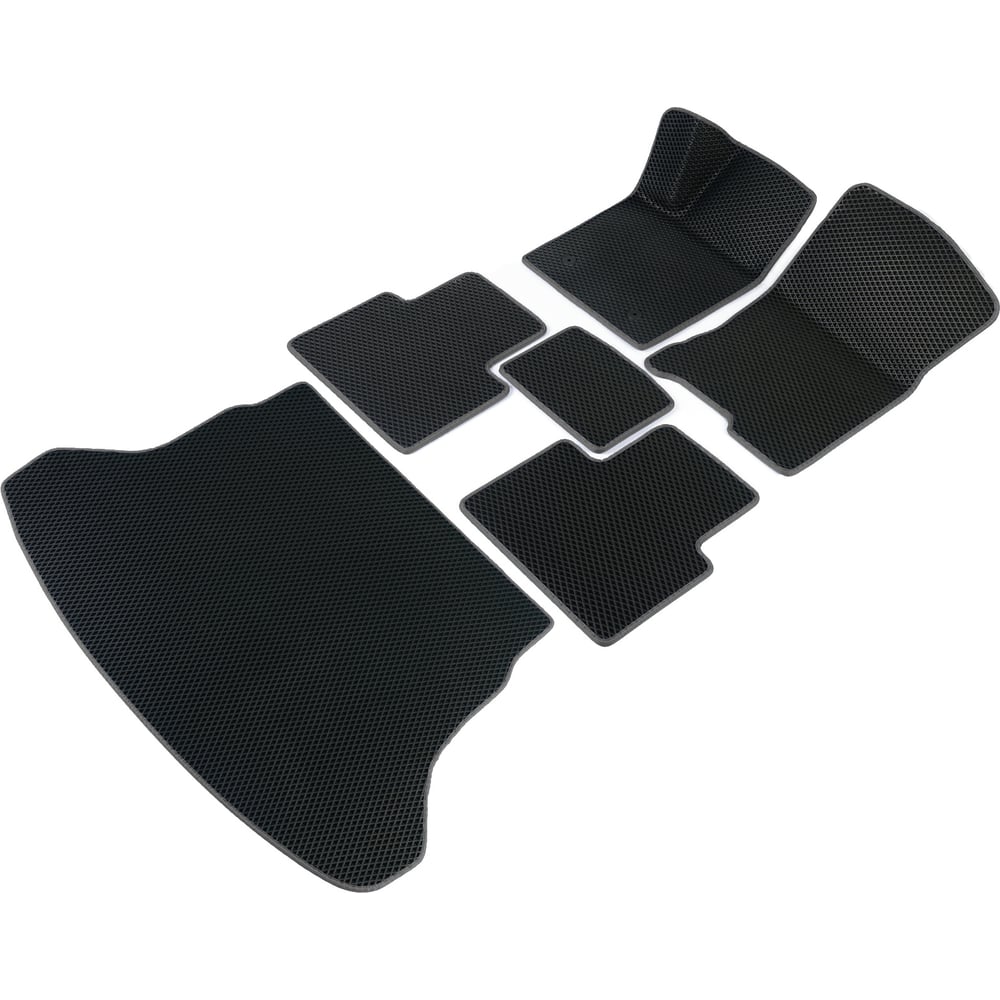Коврики в салон и багажник для Mazda CX-7 2006 - 2012 (Мазда СХ 7) Vicecar SBDL28010R-темносерый
