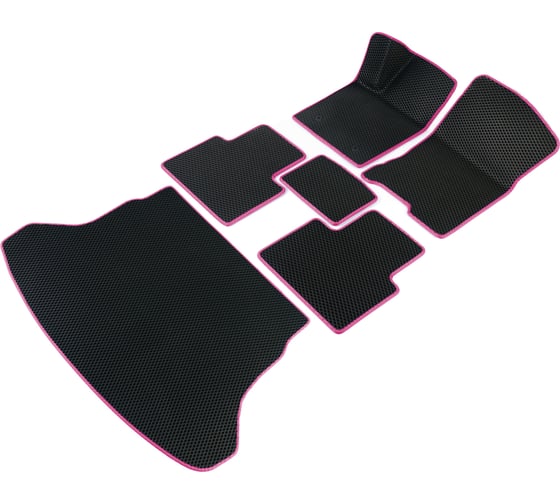 Изображение товара Коврики Vicecar ЭВА c 3д лапкой в салон и багажник для Lifan Smily 2008-2018 (Лифан Смайли) SBDL27005R-розовый