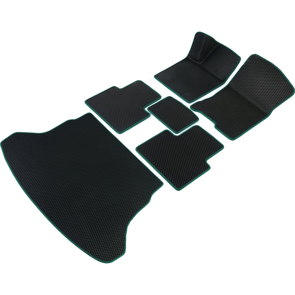 Изображение товара Коврики Vicecar ЭВА 3D лапка для Mitsubishi Outlander III 2012-2022 темнозеленые