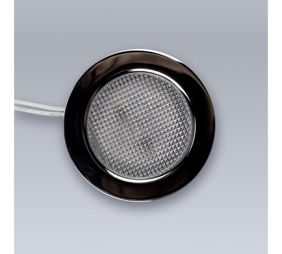 Изображение товара Мебельный светодиодный встраиваемый светильник ELEGANZ, Хром, металлический корпус, 4W 220V 4500K, 1шт EL-FT-308-M