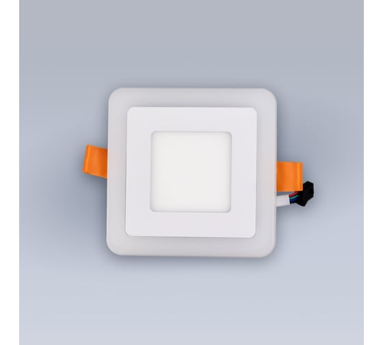 Изображение товара Светодиодный встраиваемый светильник ELEGANZ ТРЕХРЕЖИМНЫЙ Квадрат 6W нейтральный 4500К 220V, 1шт 1905