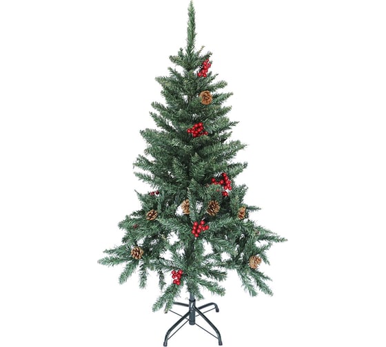 Изображение товара Сосна Хадвер, зеленая, с шишками и ягодами, 120 см, 200 веток, CZ-28