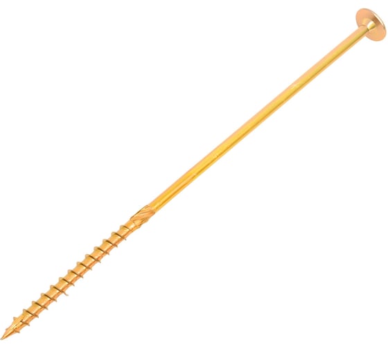 Изображение товара Конструкционный саморез Gigant желтый цинк 8x260 тарельчатый TORX острый 50 шт 123826