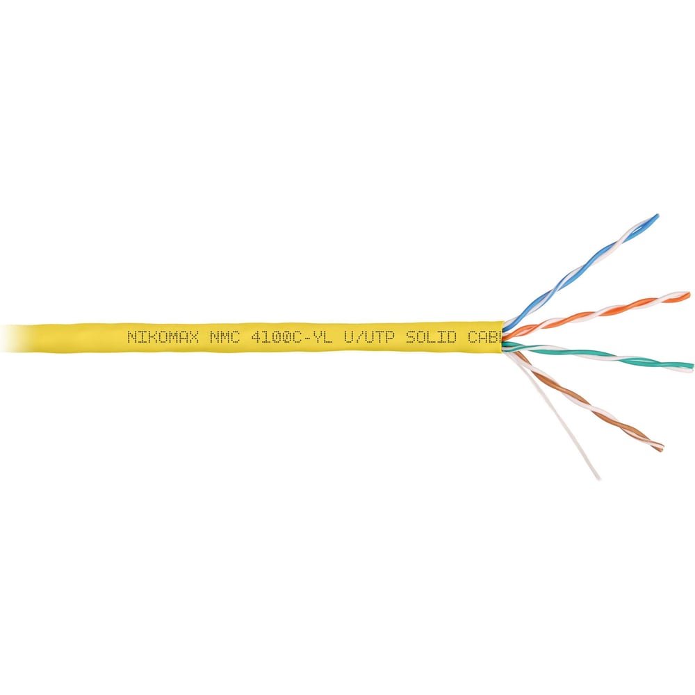 Изображение товара Кабель NIKOMAX U/UTP 4 пары Кат.5e 305м желтый