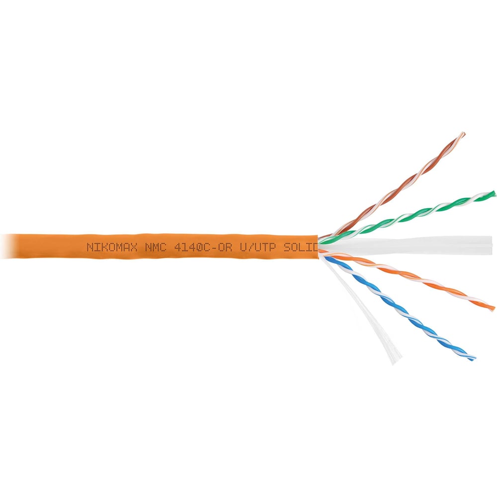 Изображение товара Кабель NIKOMAX U/UTP категории 6, тест ISO/IEC, 250МГц, 305м, оранжевый