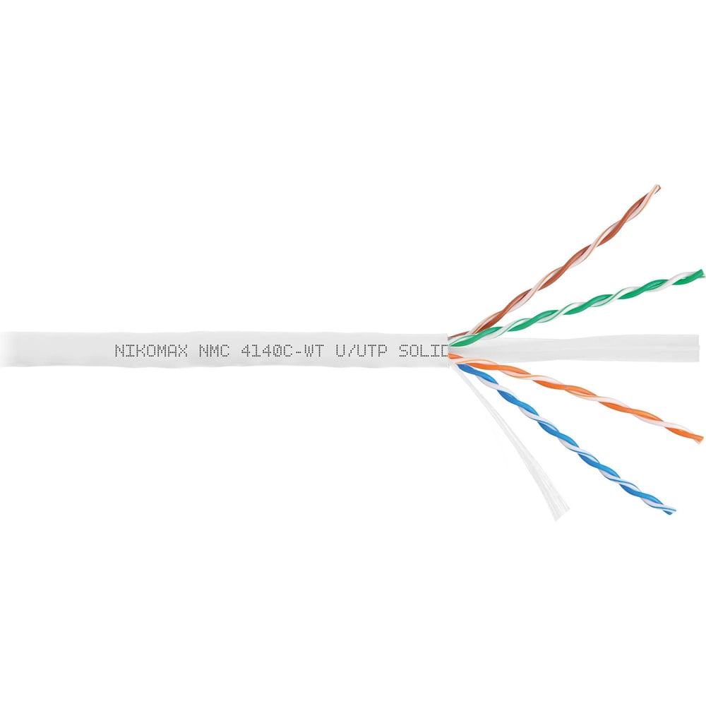 Изображение товара Кабель сетевой U/UTP Кат.6 305м белый NIKOMAX