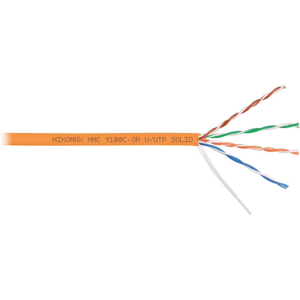 Изображение товара Кабель NIKOMAX U/UTP 4 пары Категория 5e 305м оранжевый