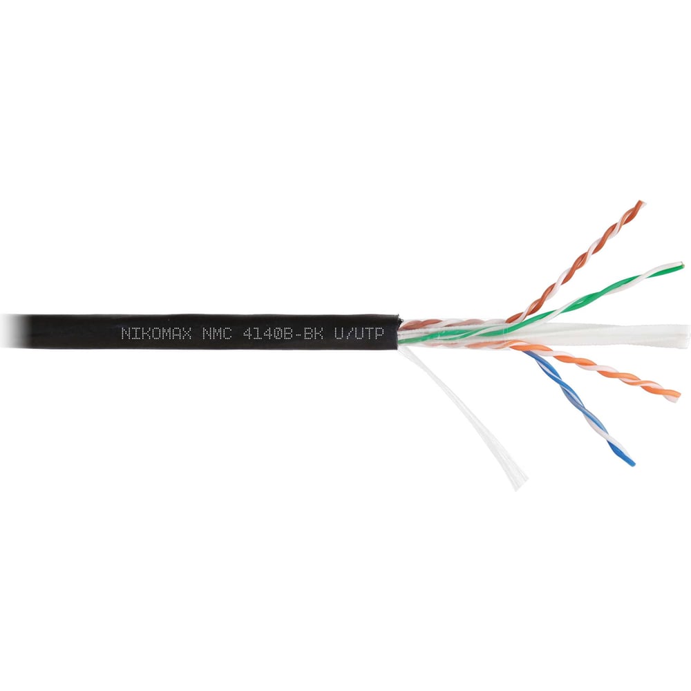 Изображение товара Кабель NIKOMAX U/UTP 4 пары Кат.6 250МГц 305м черный