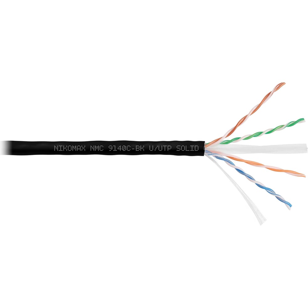 Изображение товара Кабель NIKOMAX U/UTP 4 пары Категория 6 305м черный