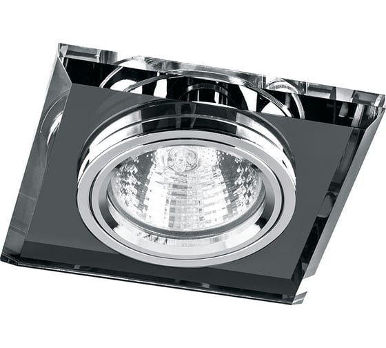 Изображение товара Светильник FERON ИВО-50w 12в, G5.3, квадратный, сер.с/с декор. сереб. 19722