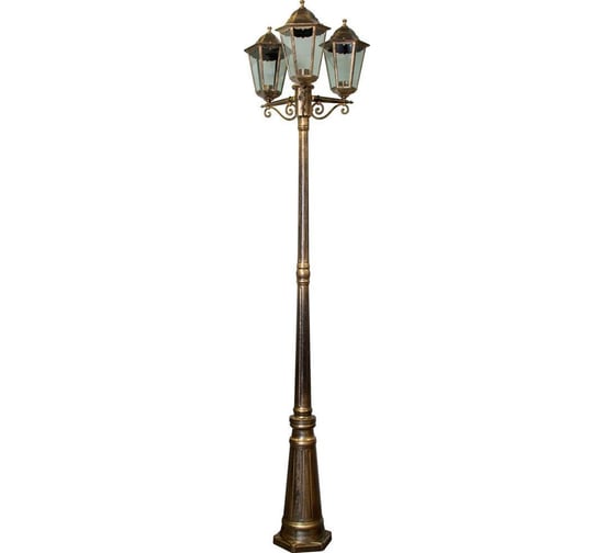 Изображение товара Светильник FERON НТУ-3x100w столб-2,2м, Е27, IP44, черное золото 11208