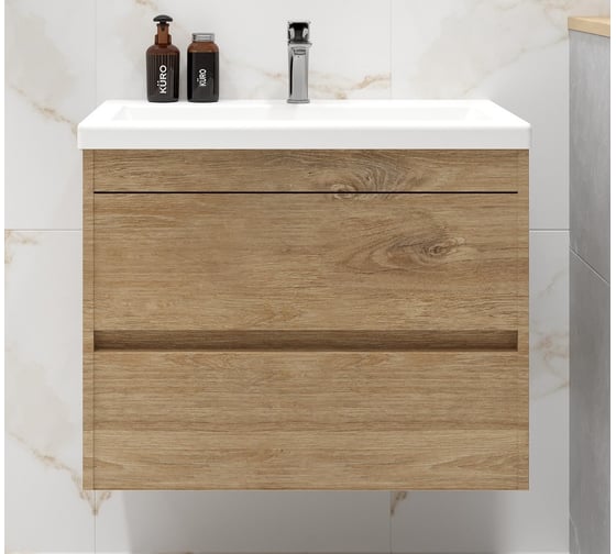 Изображение товара Напольная база под раковину с двумя выкатными ящиками Art&Max FAMILY-M Harbor Golden, 580x480x550, Family-M-580-2C-SO-HG