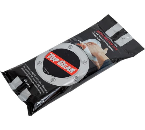 Изображение товара Влажные антибактериальные очищающие салфетки для рук TOPGEAR 48040