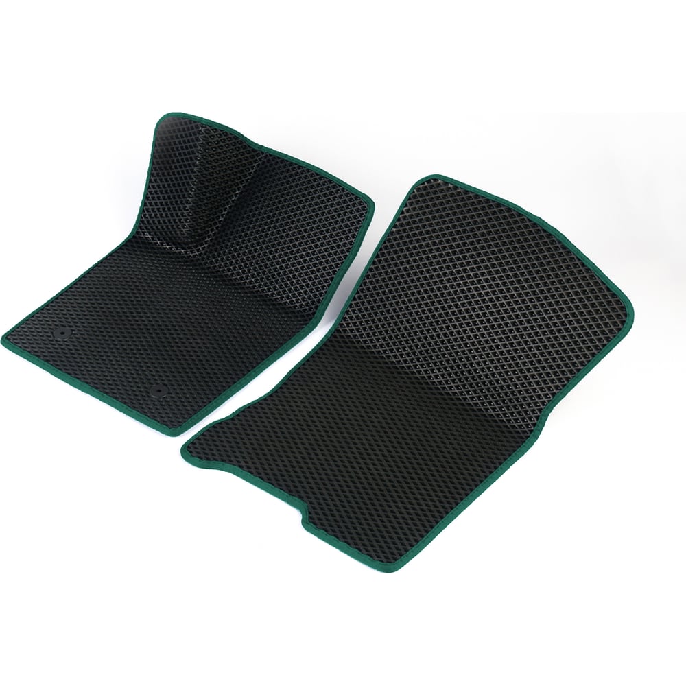 Передние коврики для Volkswagen Touareg 2002 - 2010 (крепления клепки) (Фольксваген Туарег 1) Vicecar 2DL46018AV-темнозеленый