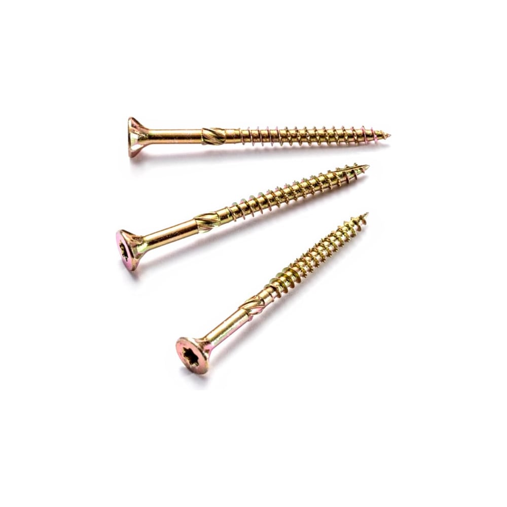 Изображение товара Саморезы по дереву КРЕП-КОМП желтые потай HIMTEX 5.0х60 мм 200 шт